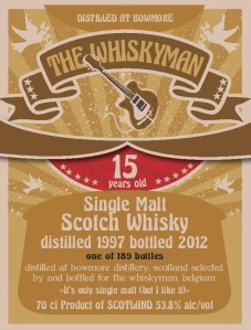 Bowmore 15 YO 1997 'It's only single malt but I like it, 53.8%, The Whiskyman