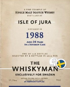 Isle of Jura 24 YO 1988/2013, 51.3%, The Whiskyman for Viking Lines, Sweden