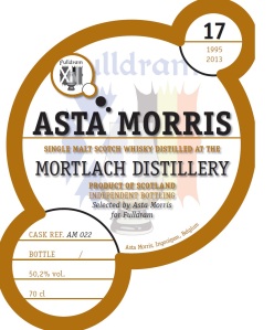 Mortlach 17 YO 1995/2012, 50.2%, Asta Morris for Fulldram, cask AM022